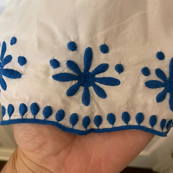 NWT embroidered J Crew cotton tank - Picture 2 of 5